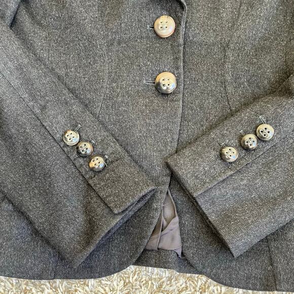 Escada Sz 36 Vintage Cashmere Blazer Single Breasted Tailored Classic Feminine - Picture 8 of 16